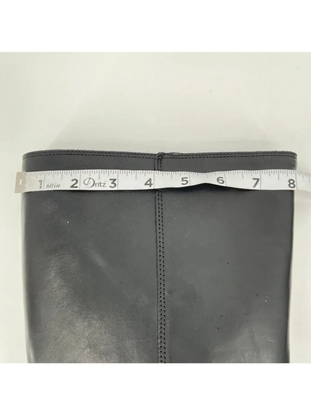 Vince Camuto Sangeti Knee High Boots Black Size 8W Leather Block Heel X-Wide